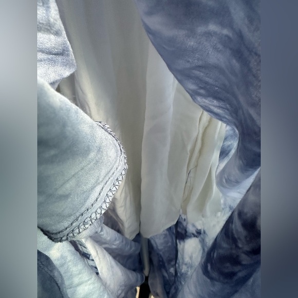 If By Sea Blue Tie-Dye Maxi Dress Boho Beach Size Large - Picture 7 of 8